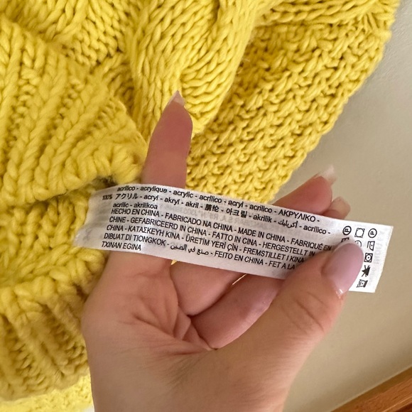 Zara Yellow Cable Knit Sweater - Picture 7 of 7